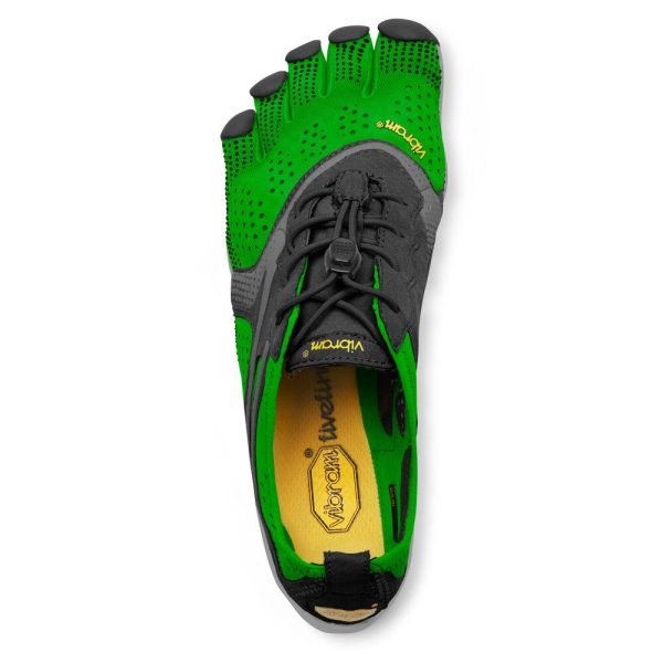 Vibram FiveFingers Mens V-RUN Minimalist Running Shoe - Green/Black - Top