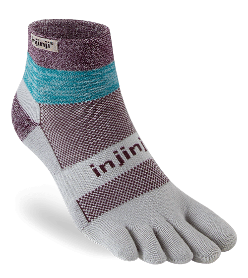 Injinji Trail Midweight Mini-Crew Running Toe Socks - Bay