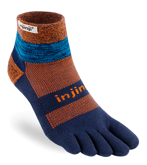 Injinji Trail Midweight Mini-Crew Running Toe Socks - Dragon