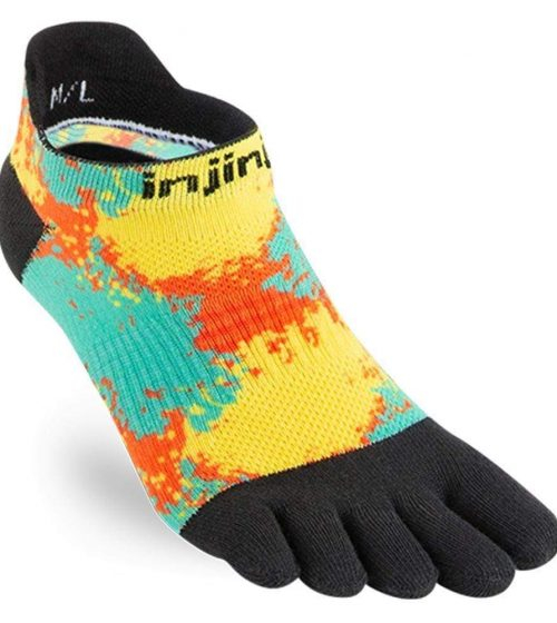 Injinji Womens RUN Lightweight No-Show Running Toe Socks (Decode)