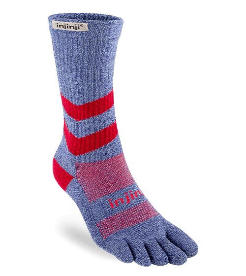 Injinji Outdoor Midweight Crew NuWool Toe Socks - Ballpark