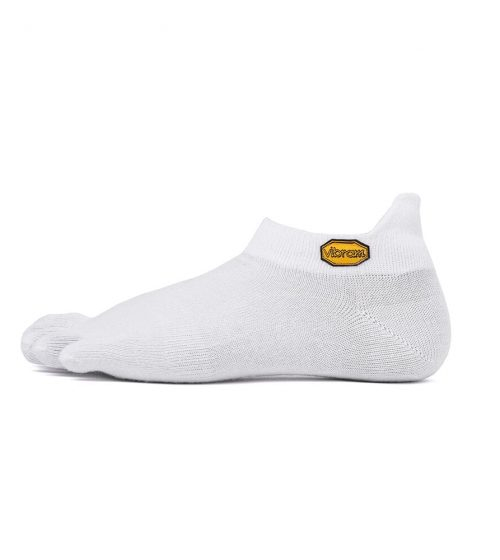Vibram 5TOE Athletic No Show Toe Socks (White)
