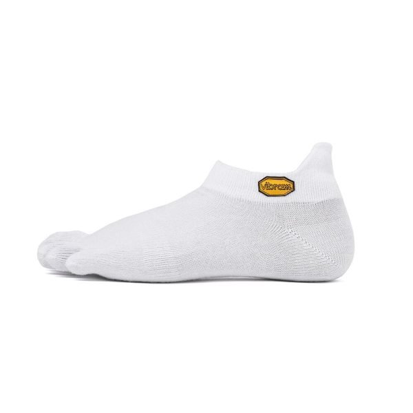 Vibram 5TOE Athletic No Show Toe Socks (White)