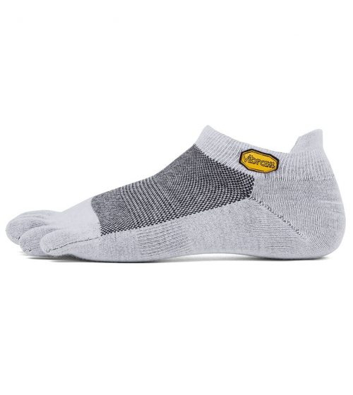 Vibram 5TOE Athletic No Show Toe Socks (Light Grey)