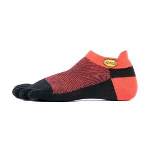 Vibram 5TOE Athletic No Show Toe Socks (Red/Black)
