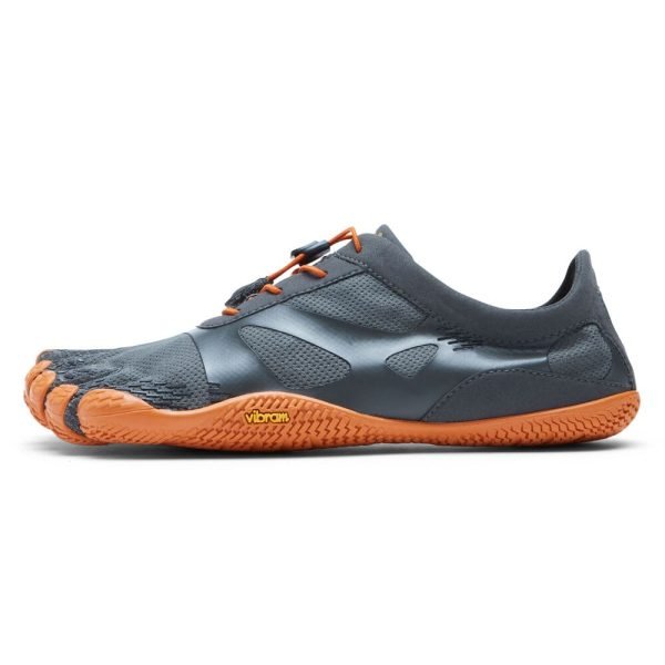 Vibram FiveFingers Mens KSO EVO Minimalist Running Shoes - Grey/Orange - Side