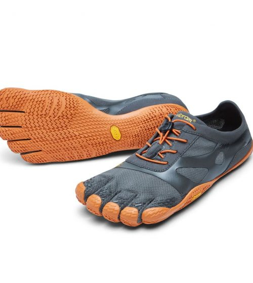 Vibram FiveFingers Mens KSO EVO Minimalist Running Shoes - Grey/Orange