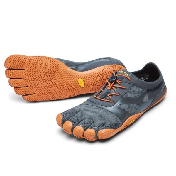 Vibram FiveFingers Mens KSO EVO Minimalist Running Shoes - Grey/Orange