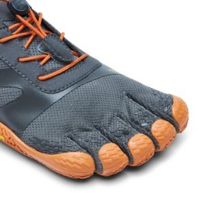 Vibram FiveFingers Mens KSO EVO Minimalist Running Shoes - Grey/Orange - Toes