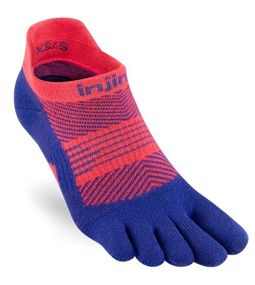 Injinji Womens RUN Lightweight No-Show Running Toe Socks (Paradise)