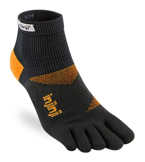 Injinji Trainer Original Weight Mini-Crew Toe Socks (Orange) - Feetus Exclusive
