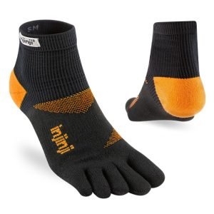 Injinji Trainer Original Weight Mini-Crew Toe Socks (Orange) - Feetus Exclusive - Dual