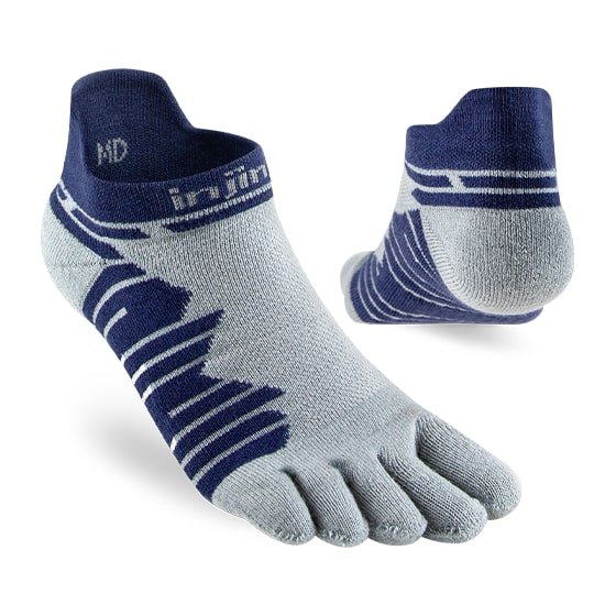 Injinji Ultra Run No-Show Running Toe Socks (Cobalt) - Dual