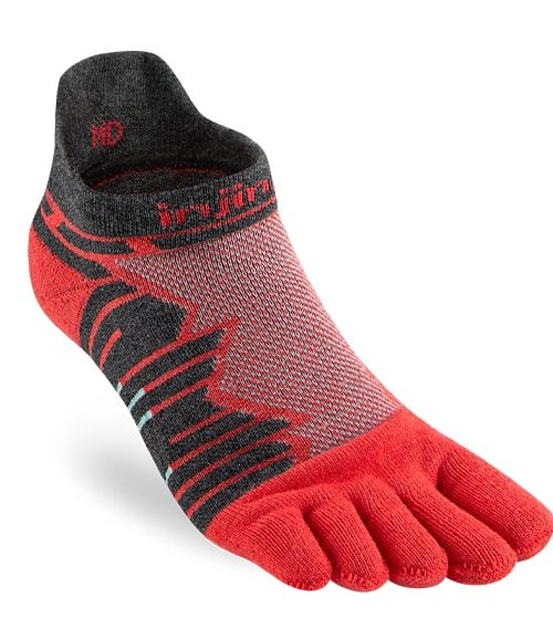 Injinji Ultra Run No-Show Running Toe Socks (Lava)