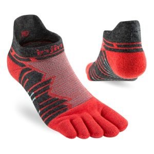 Injinji Ultra Run No-Show Running Toe Socks (Lava) - Dual