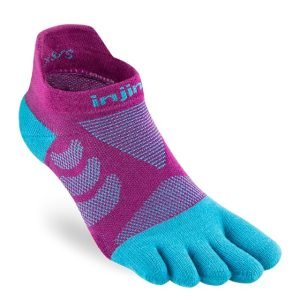 Injinji Womens Ultra Run No-Show Toe Running Socks (Jam)