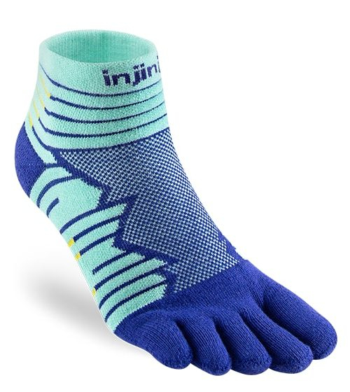 Injinji Ultra Run Mini-Crew Ultra Running Toe Socks (Arctic)