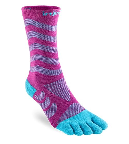Injinji Womens Ultra Run Crew Toe Running Socks (Jam)