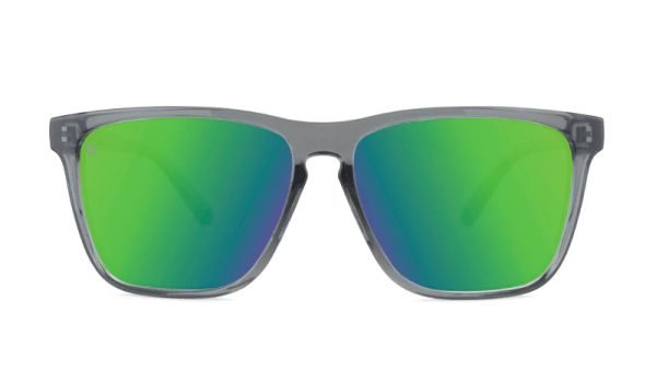 Knockaround Sunglasses - Fast Lanes Sport - Clear Grey/Green Moonshine - Polarised - Front