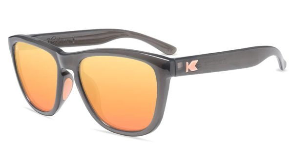 Knockaround Sunglasses - Premium Sport - Jelly Grey / Peach - Polarised - Side