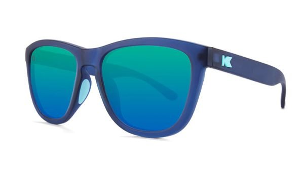 Knockaround Sunglasses - Premium Sport - Rubberised Navy / Mint - Polarised - Side