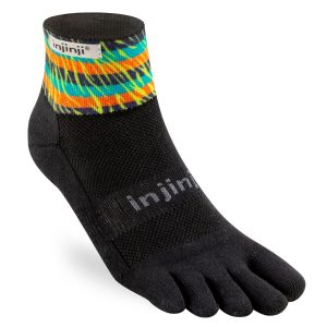 Injinji Trail Midweight Mini-Crew Running Toe Socks (Sonic)