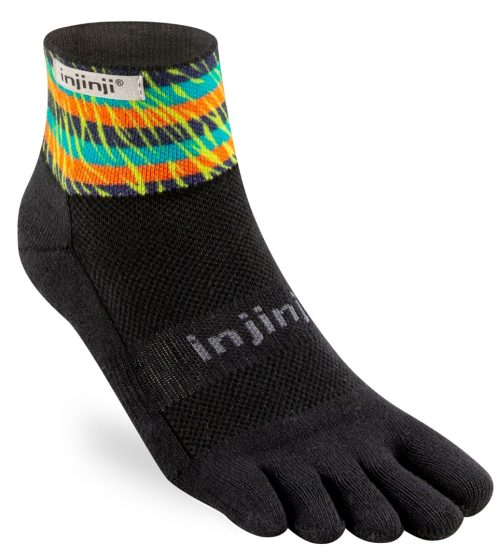 Injinji Trail Midweight Mini-Crew Running Toe Socks (Sonic)