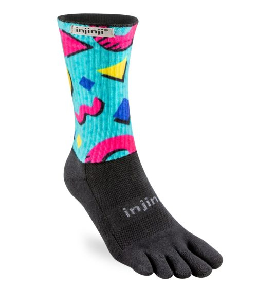 Injinji Trail Crew Midweight Running Toe Socks (Deco)