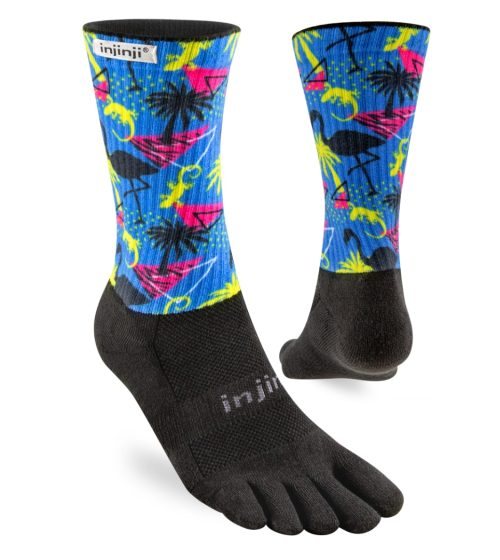 Injinji Trail Crew Midweight Running Toe Socks (Paradise)