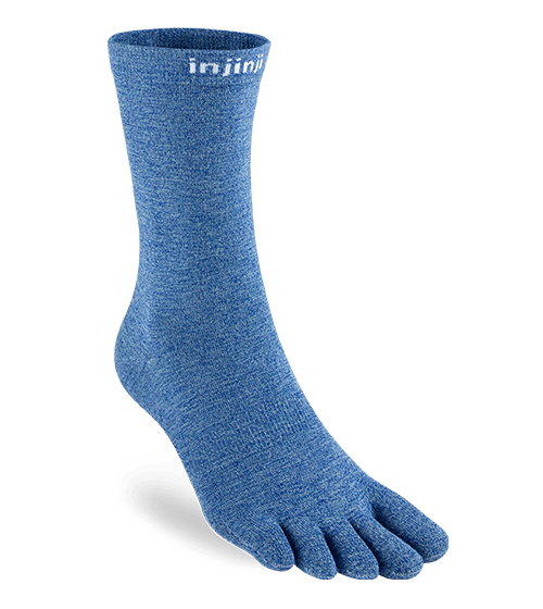 Injinji Liner Lightweight Coolmax Crew Toe Socks (Dolomite)