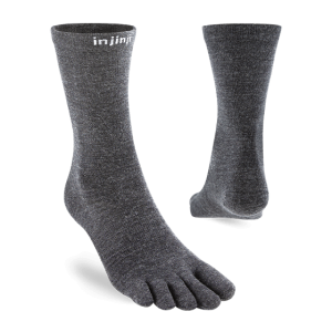 Injinji Liner Merino Wool Lightweight Crew Toe Socks (Slate) - Dual