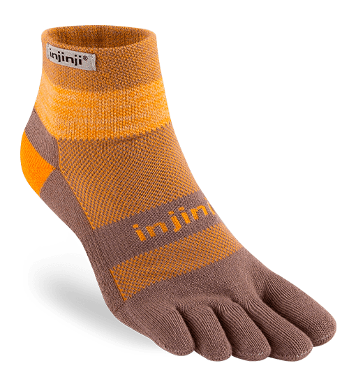 Injinji Trail Midweight Mini-Crew Running Toe Socks (Earth)