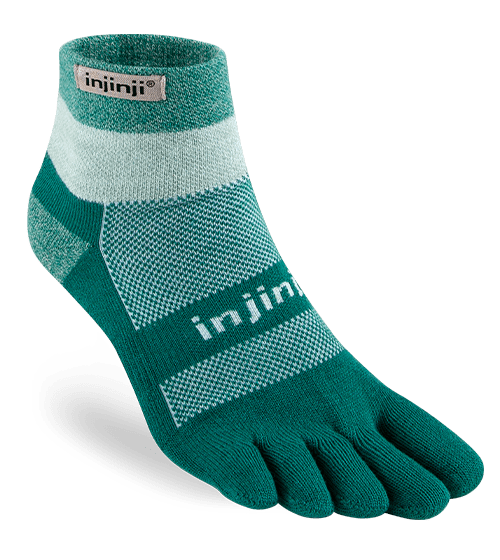 Injinji Trail Midweight Mini-Crew Running Toe Socks (Sagebrush)