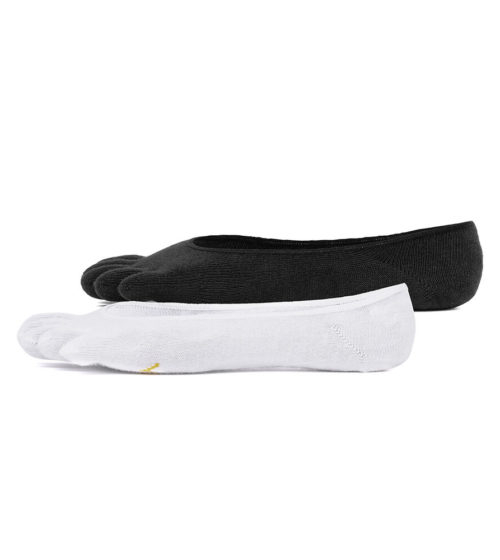Vibram 5Toe Ghost Low Profile Toe Socks Twin Pack (1 x White 1 x Black)