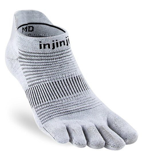 Injinji RUN Lightweight No-Show Running Toe Socks SS23 (Gray)