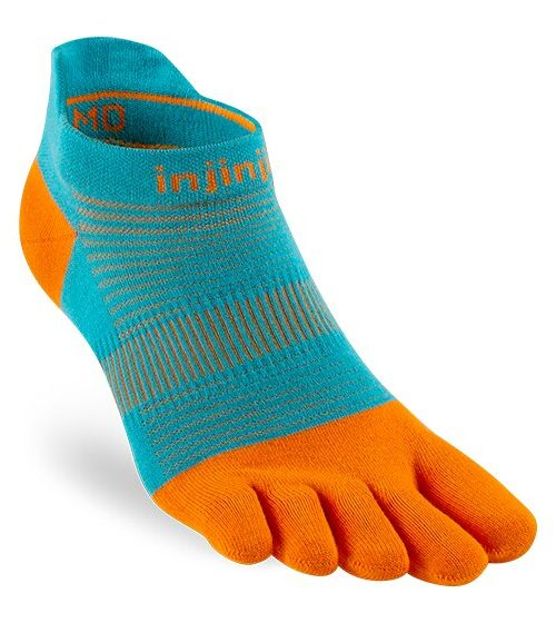 Injinji RUN Lightweight No-Show Running Toe Socks SS23 (Tangelo)