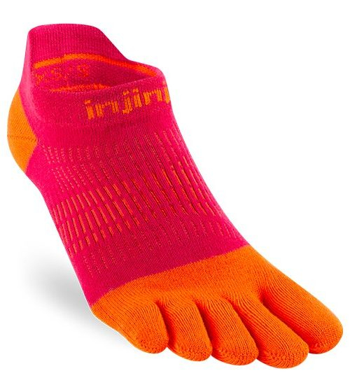 Injinji Womens RUN Lightweight No-Show Running Toe Socks SS23 (Chilli)