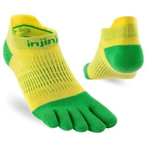 Injinji Womens RUN Lightweight No-Show Running Toe Socks SS23 (Citrus) - Dual