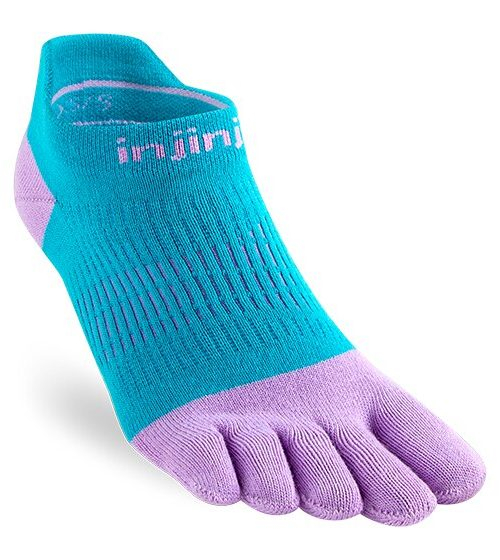 Injinji Womens RUN Lightweight No-Show Running Toe Socks SS23 (Sprinkle)