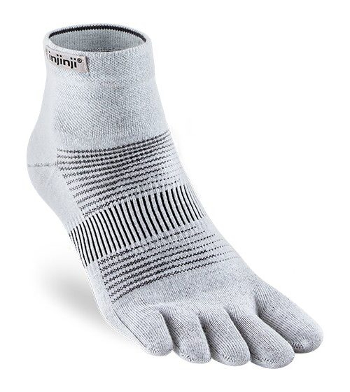 Injinji RUN Lightweight Mini-Crew Running Toe Socks SS23 (Gray)