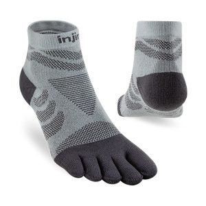 Injinji Womens Ultra Run Mini Crew Toe Running Socks (Slate) - Dual