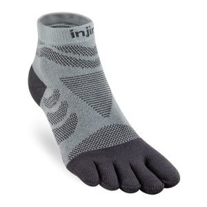 Injinji Womens Ultra Run Mini Crew Toe Running Socks (Slate)