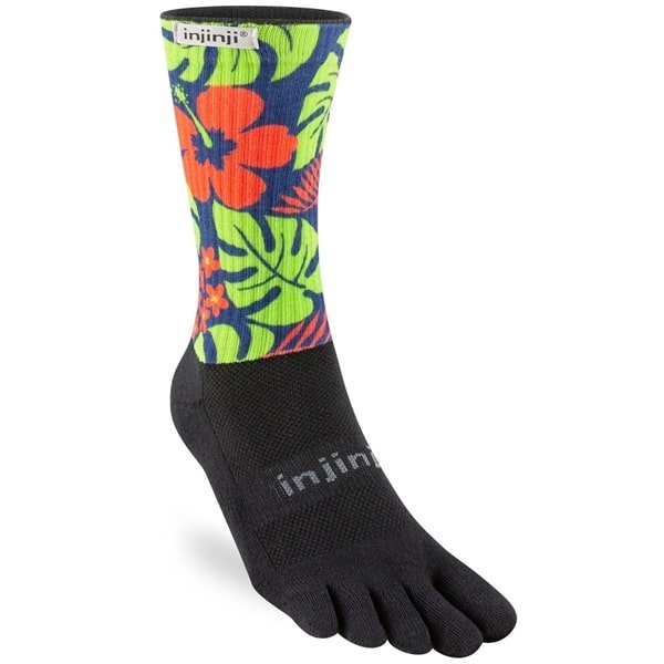 Injinji Trail Crew Midweight Crew Toe Socks - Aloha | Feetus