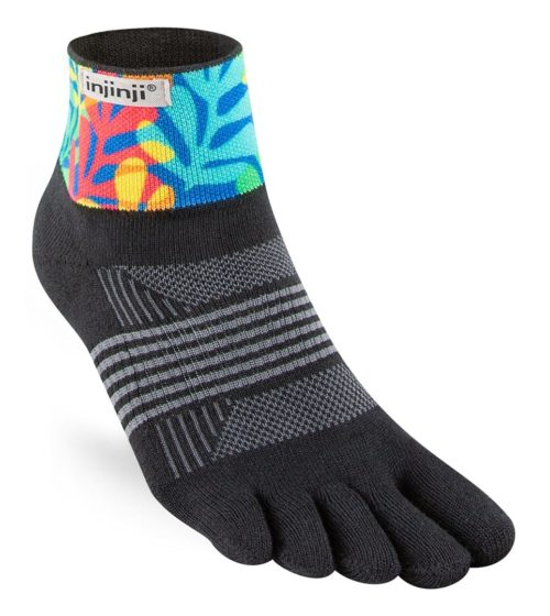 Injinji Womens Trail Mini-Crew Toe Socks - Coral