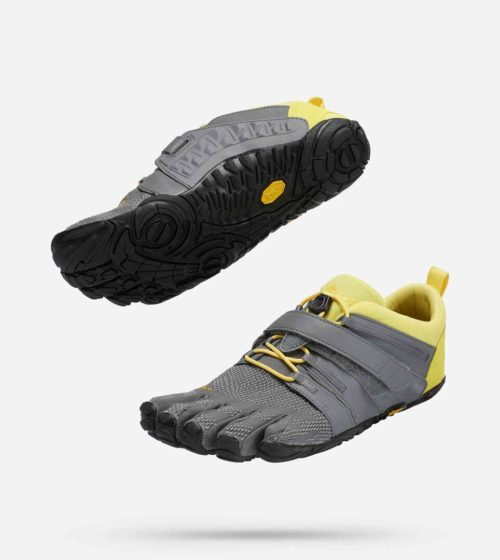 Vibram FiveFingers Mens V-TRAIN 2.0 Minimalist Training Shoe - Grey/Lime/Black