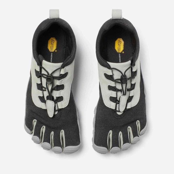 Vibram FiveFingers V-RUN Retro Minimalist Running Shoe - Black/Grey - top