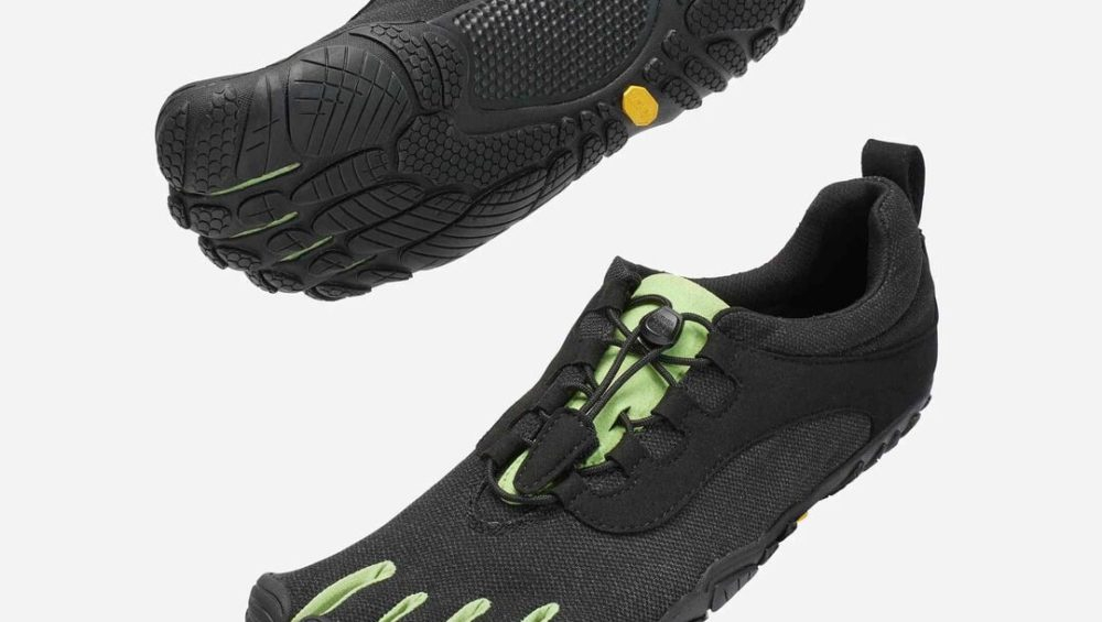 Vibram FiveFingers V-RUN Retro Minimalist Running Shoe - Black/Green