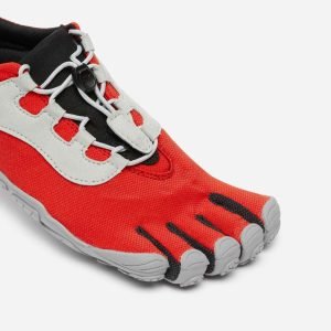 Vibram FiveFingers V-RUN Retro Minimalist Running Shoe - Red/Grey - toes