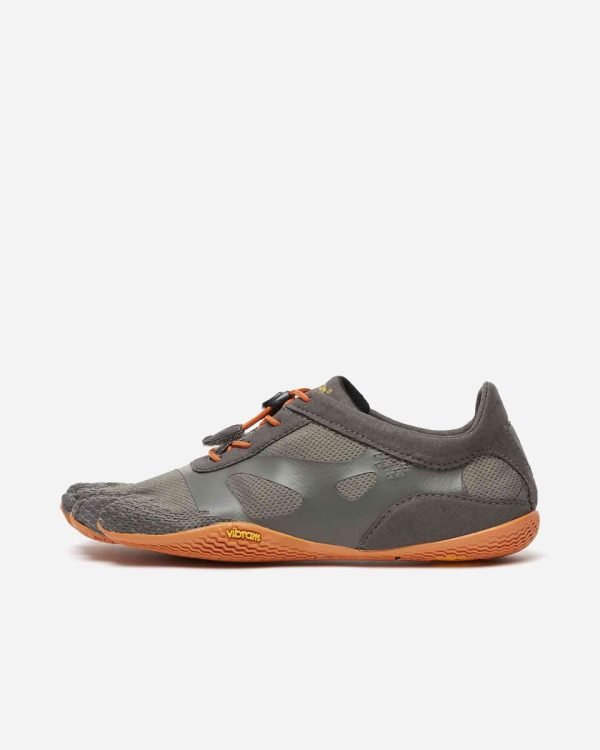 Vibram FiveFingers Womens KSO EVO Minimalist Running Shoes (Grey/Orange) - Side