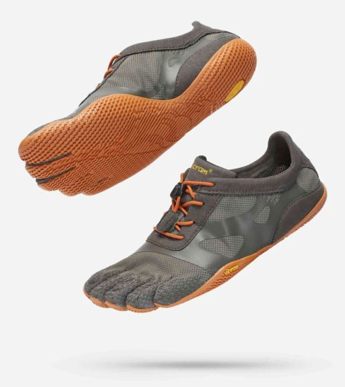 Vibram FiveFingers Womens KSO EVO Minimalist Running Shoes (Grey/Orange) - Floating